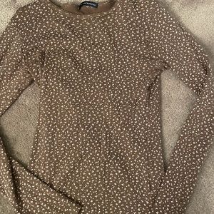Brandy Melville long sleeve floral pattern top